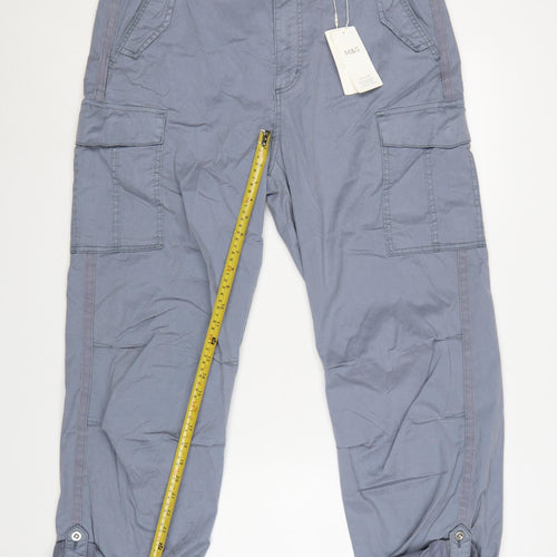 Marks and Spencer Women’s Graphite Cargo Trousers Size 16 Long