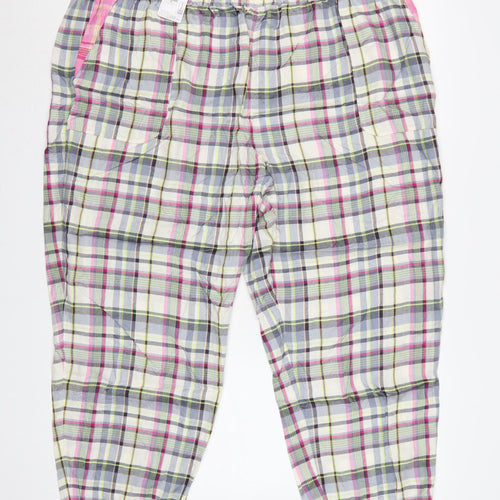 Marks and Spencer Women Pink Check Viscose Pyjama Pants Size 20
