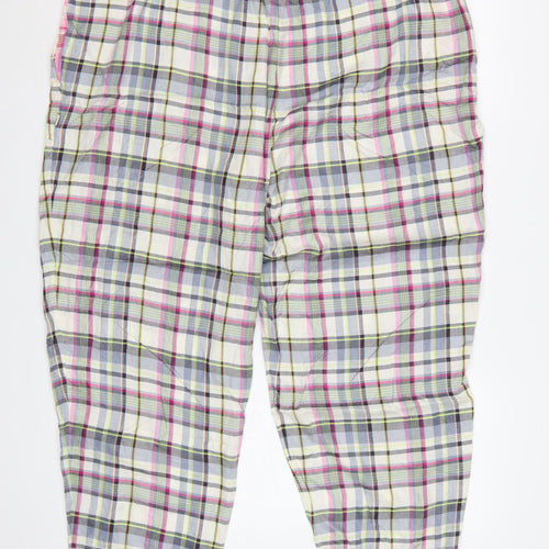Marks and Spencer Women Pink Check Viscose Pyjama Pants Size 20