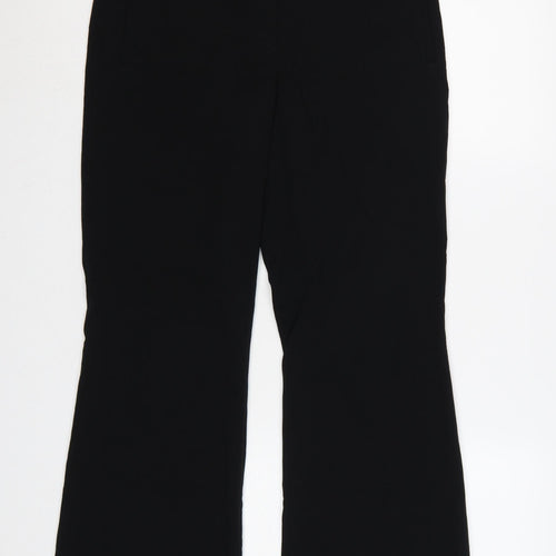 Next Petite Black Straight Leg Tailored Trousers Size 10