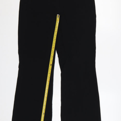Next Petite Black Straight Leg Tailored Trousers Size 10