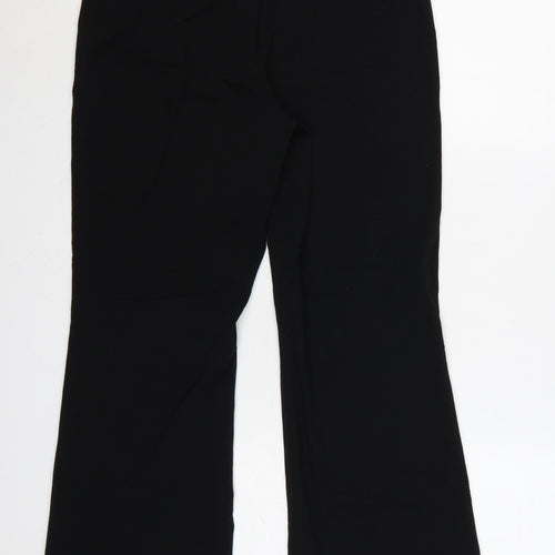 Next Petite Black Straight Leg Tailored Trousers Size 10