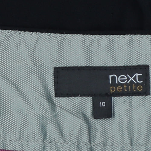 Next Petite Black Straight Leg Tailored Trousers Size 10