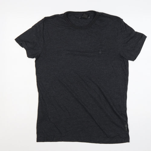 French Connection Men's Grey Crew Neck Short Sleeve T-Shirt Size L