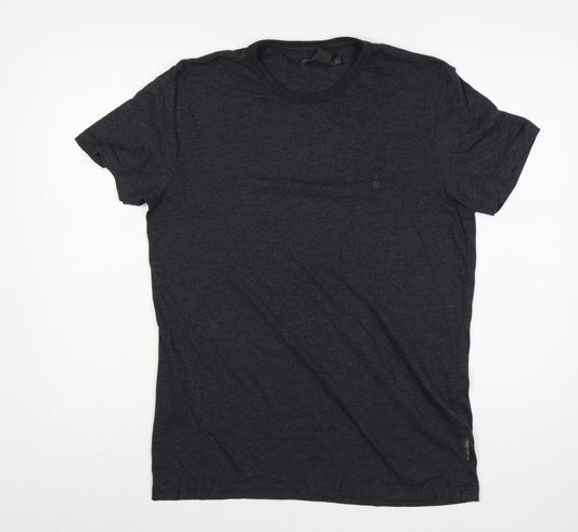 French Connection Men's Grey Crew Neck Short Sleeve T-Shirt Size L