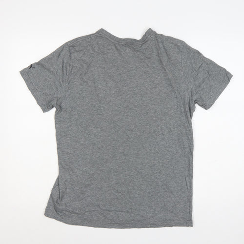 Puma Men's Grey Crew Neck Short Sleeve Athletic T-Shirt Size M