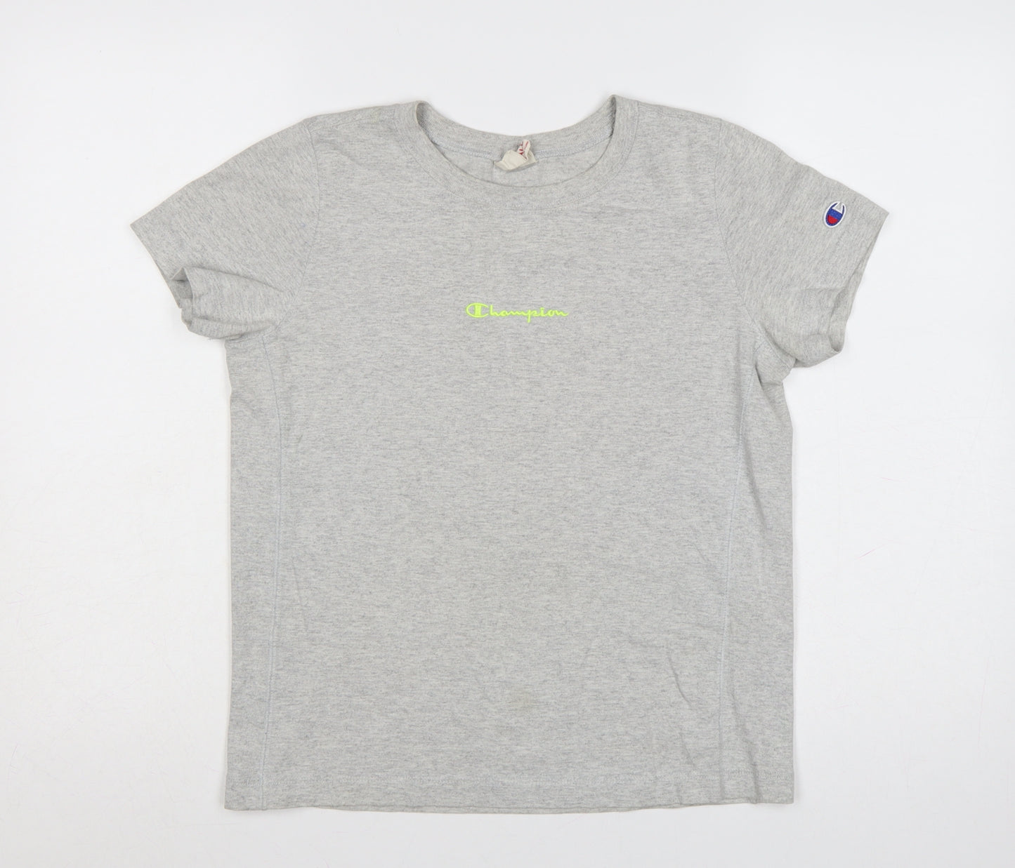 Champion Womens Grey XS Basic Crew Neck Cotton T-Shirt