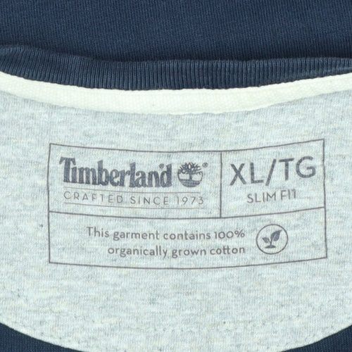 Timberland Men's Blue XL Slim Fit Organic Cotton T-Shirt