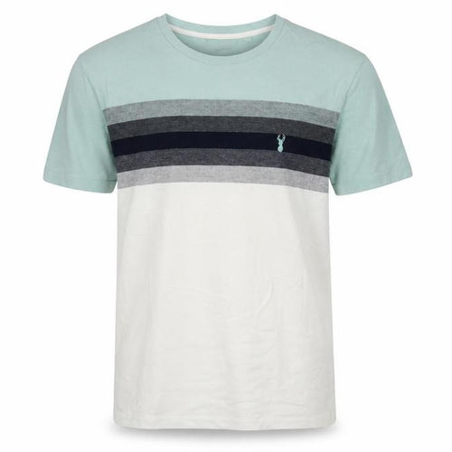 Next Men’s Mint Green Stripe Regular Fit Cotton T-Shirt M