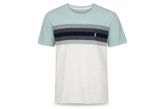 Next Men’s Mint Green Stripe Regular Fit Cotton T-Shirt M