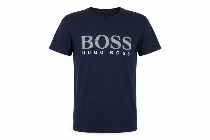 Hugo Boss Men's Blue Cotton Logo Graphic T-Shirt Size S