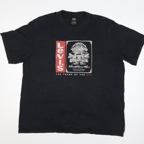 Levi's Men's Black XL Relaxed Fit Graphic Cotton T-Shirt