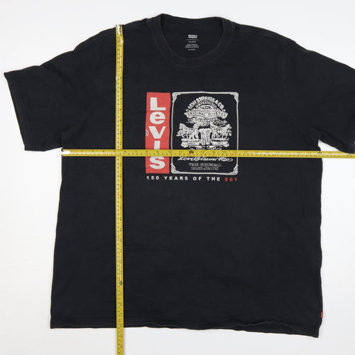 Levi's Men's Black XL Relaxed Fit Graphic Cotton T-Shirt
