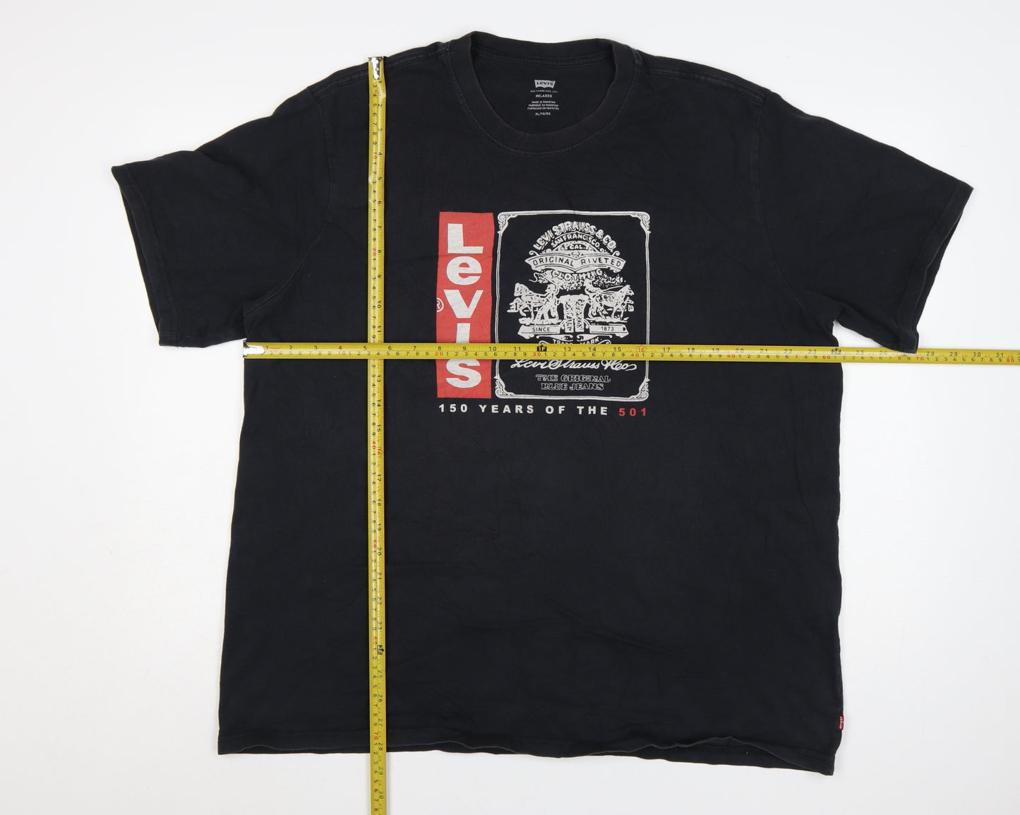 Levi's Men's Black XL Relaxed Fit Graphic Cotton T-Shirt