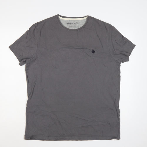 Timberland Men's Grey Slim Fit XL Crew Neck Cotton T-Shirt