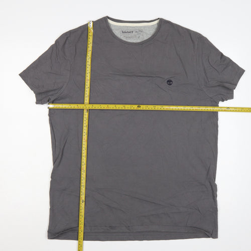 Timberland Men's Grey Slim Fit XL Crew Neck Cotton T-Shirt
