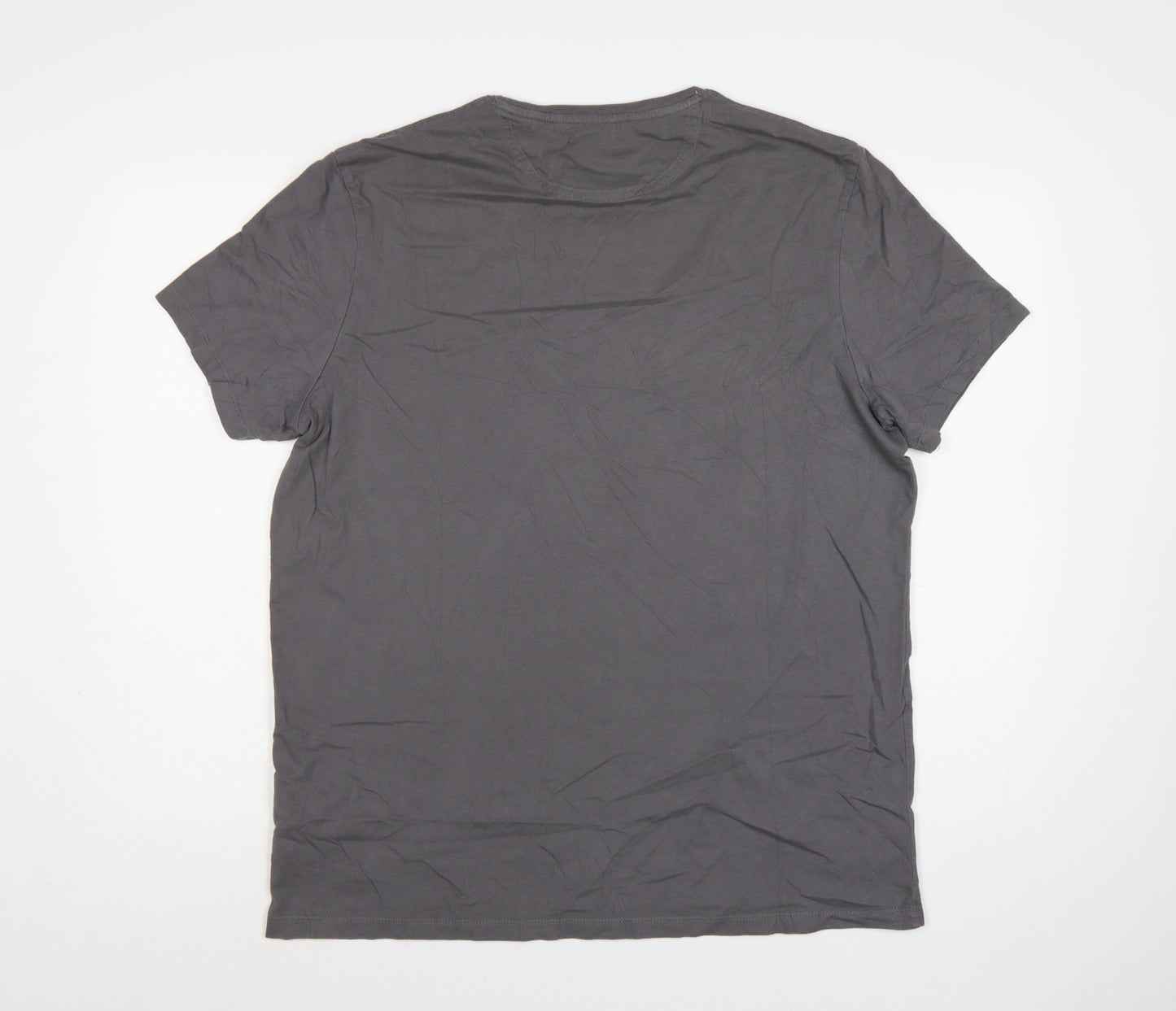 Timberland Men's Grey Slim Fit XL Crew Neck Cotton T-Shirt