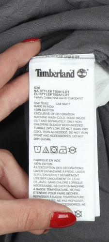 Timberland Men's Grey Slim Fit XL Crew Neck Cotton T-Shirt