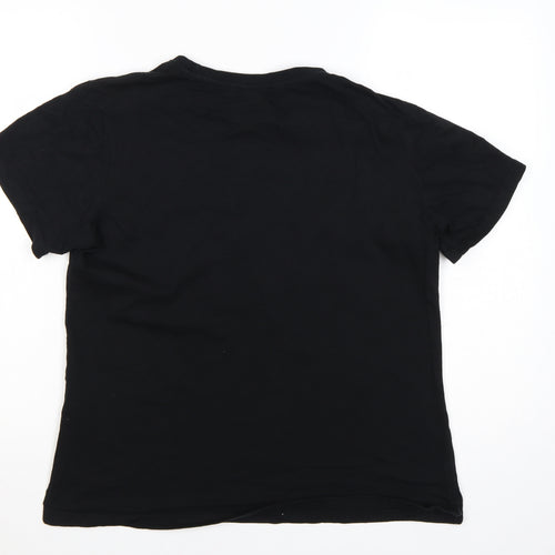 Firetrap Women's Black Cotton Crew Neck T-Shirt Size 16