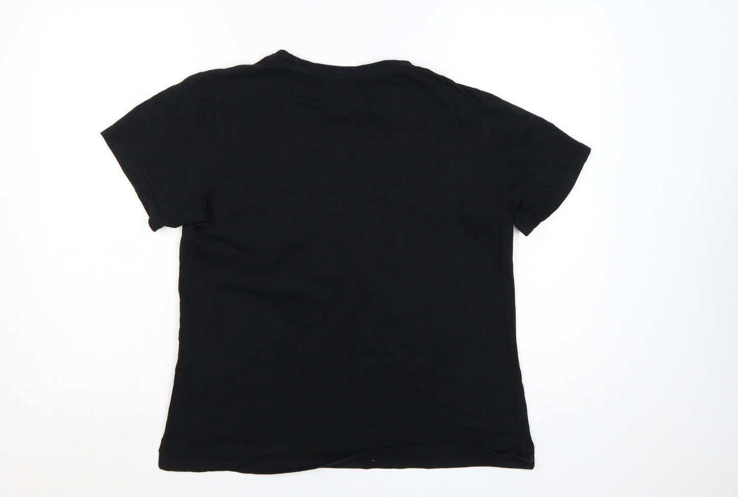 Firetrap Women's Black Cotton Crew Neck T-Shirt Size 16