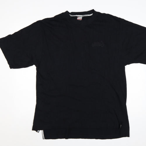Southpole Men's Black Cotton Short Sleeve T-Shirt Size L
