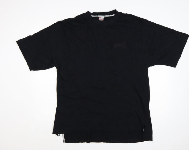 Southpole Men's Black Cotton Short Sleeve T-Shirt Size L