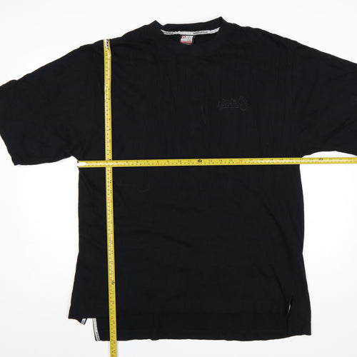 Southpole Men's Black Cotton Short Sleeve T-Shirt Size L