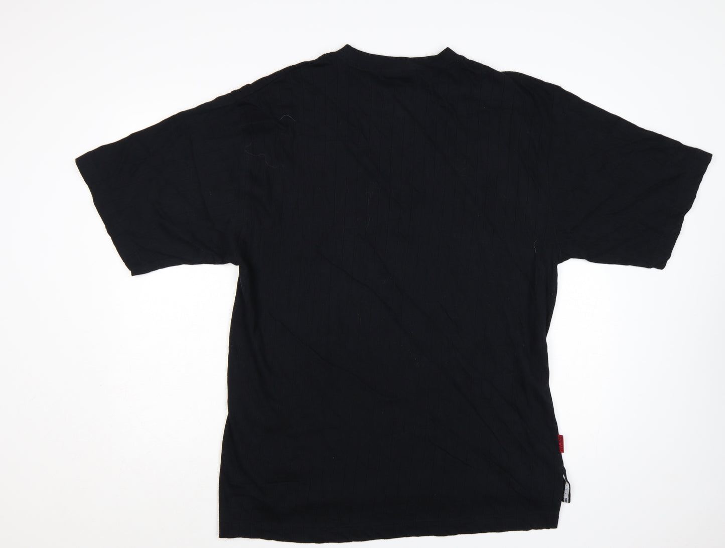 Southpole Men's Black Cotton Short Sleeve T-Shirt Size L