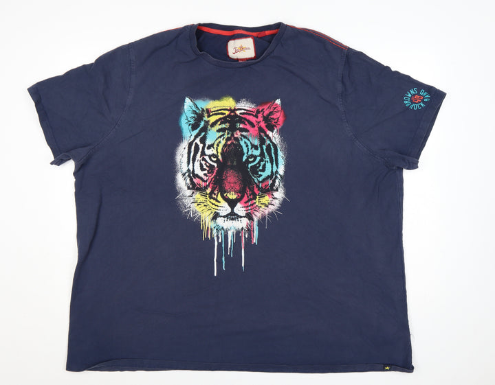 Joe Browns Men's Blue 4XL Tiger Graphic Cotton T-Shirt