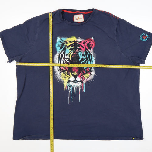 Joe Browns Men's Blue 4XL Tiger Graphic Cotton T-Shirt