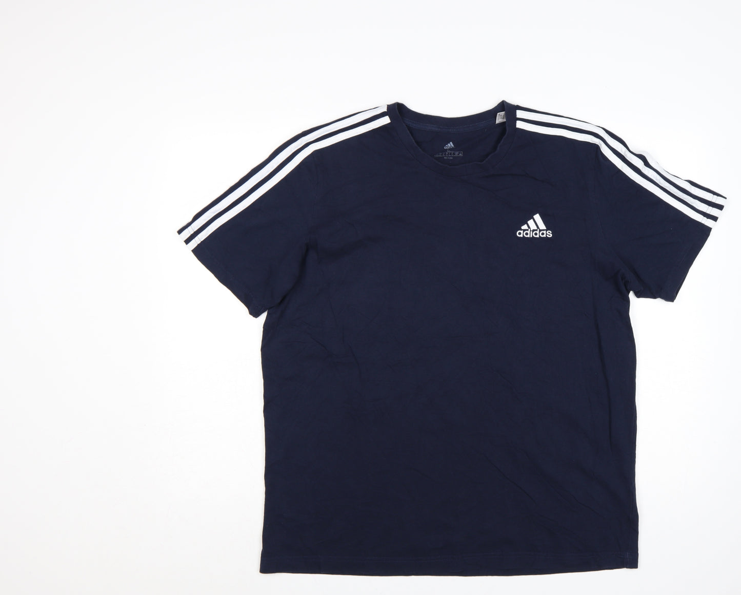 Adidas Men's Blue Short Sleeve Crew Neck T-Shirt Size L