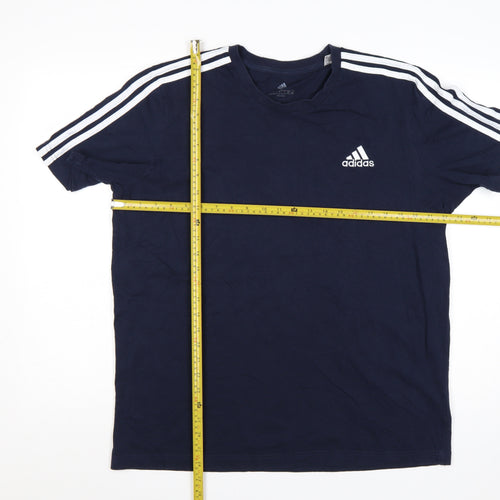Adidas Men's Blue Short Sleeve Crew Neck T-Shirt Size L