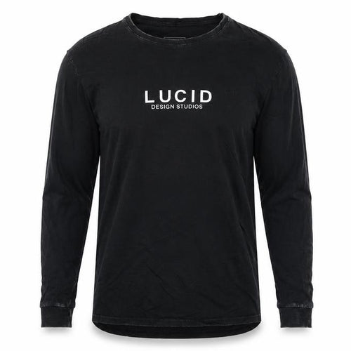 Lucid Design Studios Mens Black Long Sleeve Cotton T-Shirt M
