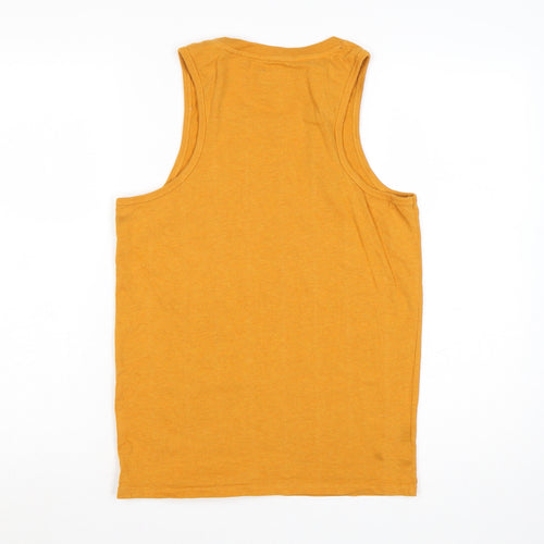 Superdry Men's Yellow Vintage Sleeveless T-Shirt Size S