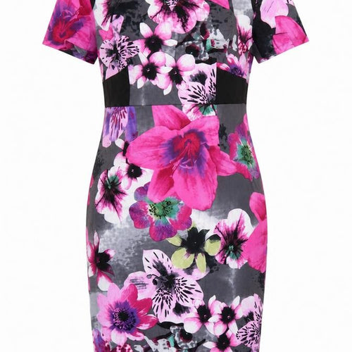 Marks and Spencer Per Una Women’s Purple Floral Bodycon Dress UK 14