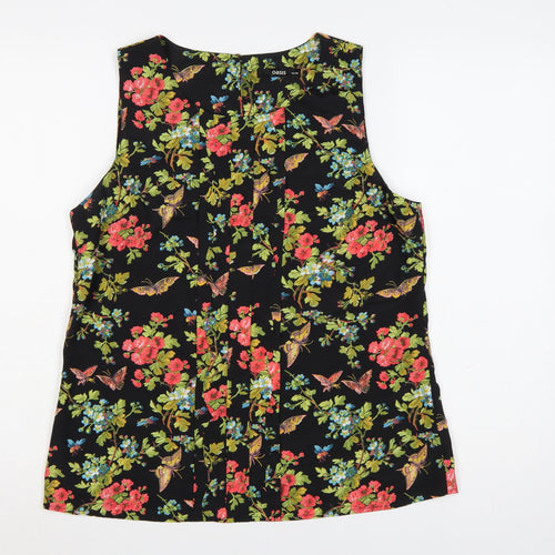 Oasis Women's Multicoloured Floral Sleeveless Blouse Size 14