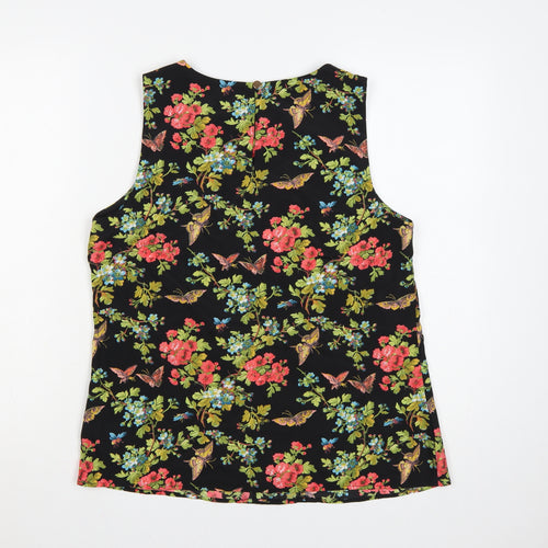 Oasis Women's Multicoloured Floral Sleeveless Blouse Size 14