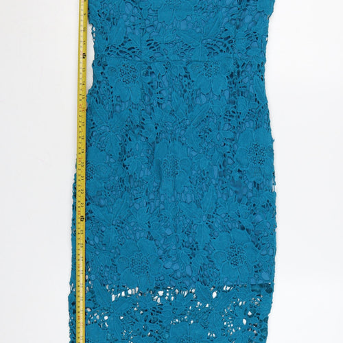 Motel Women’s Blue Lace Off Shoulder Bodycon Dress UK 10