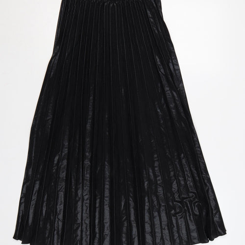 New Look Women's Black Pleated Midi Skirt Size 6