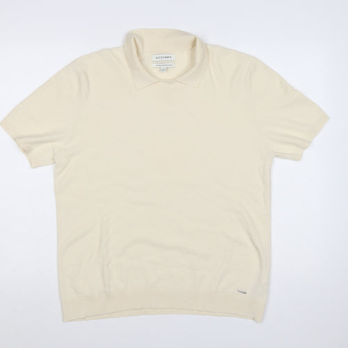 Marks and Spencer Autograph Men’s Ivory Supima Cotton Polo Shirt L