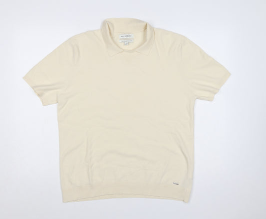 Marks and Spencer Autograph Men’s Ivory Supima Cotton Polo Shirt L