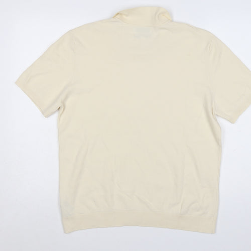 Marks and Spencer Autograph Men’s Ivory Supima Cotton Polo Shirt L