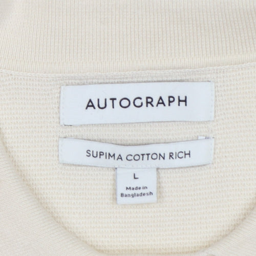 Marks and Spencer Autograph Men’s Ivory Supima Cotton Polo Shirt L