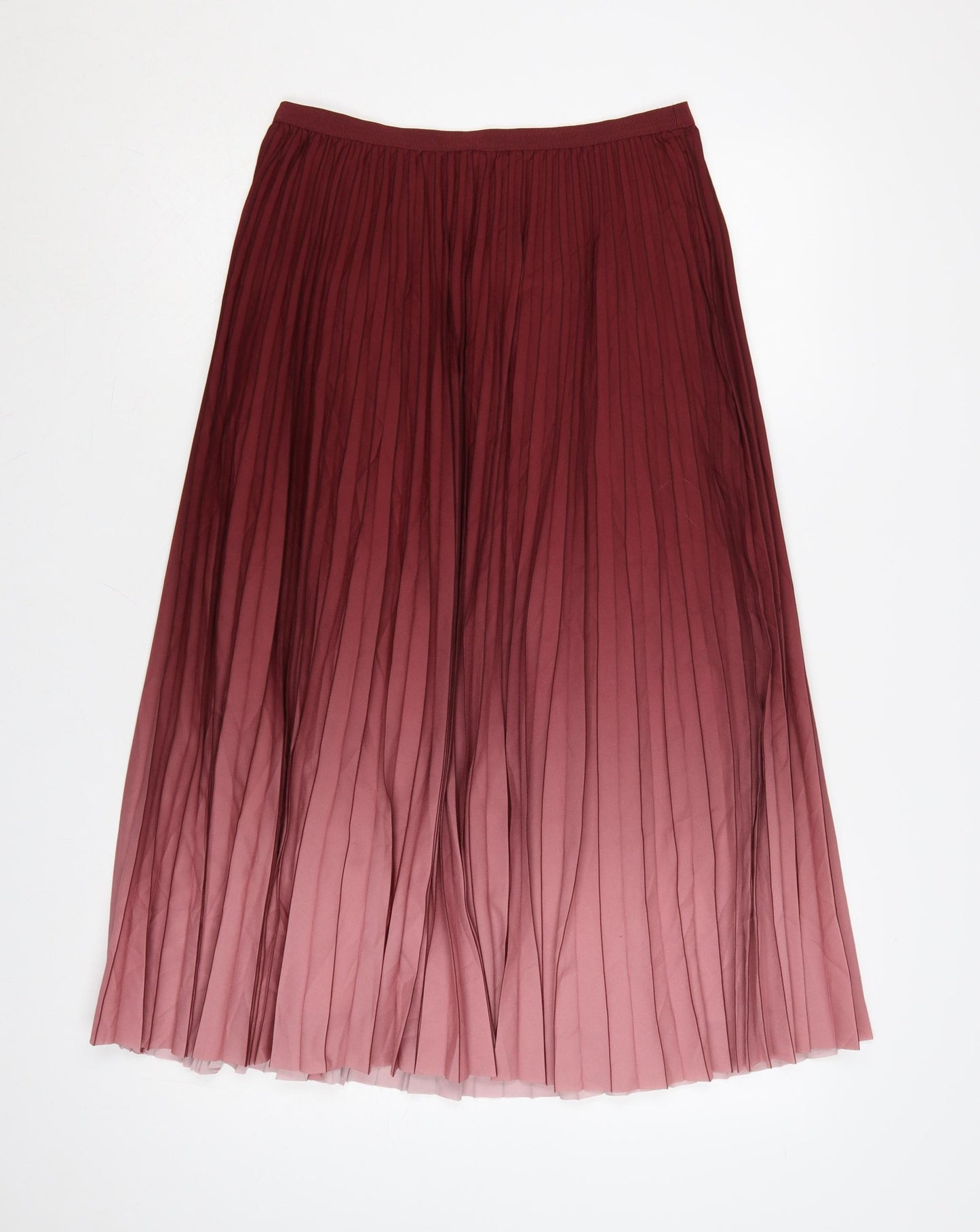 French Connection Womens Red Pleated Midi Skirt Size 10