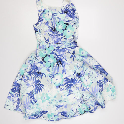 Quiz Women’s Multicoloured Floral Fit & Flare Dress Size 8