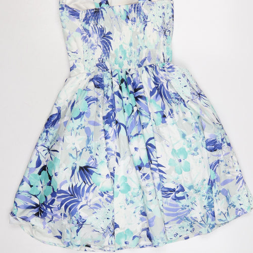 Quiz Women’s Multicoloured Floral Fit & Flare Dress Size 8