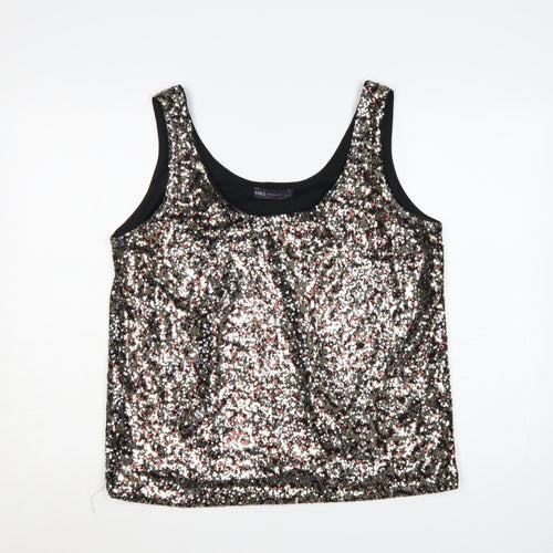Marks and Spencer Women’s Multicoloured Sequin Tank Top Size 18