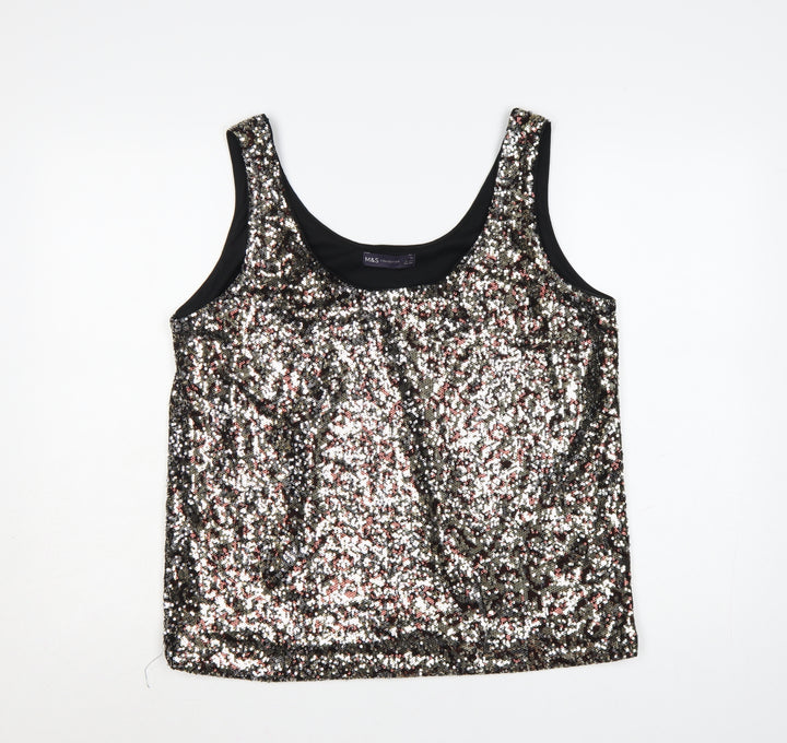Marks and Spencer Women’s Multicoloured Sequin Tank Top Size 18