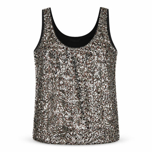 Front view of Marks & Spencer Women’s Multicoloured Sequin Tank Top, size UK 18