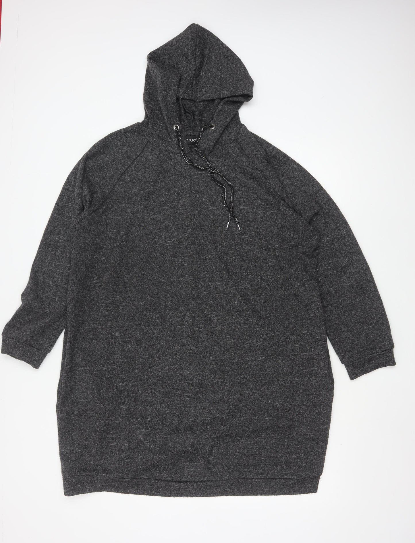Yours Women Charcoal Grey Size 20 Pullover Hoodie Sweatshirt